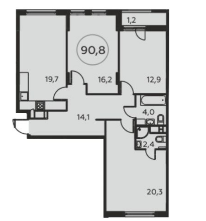 3-комнатная квартира в ЖК «Москва А101»