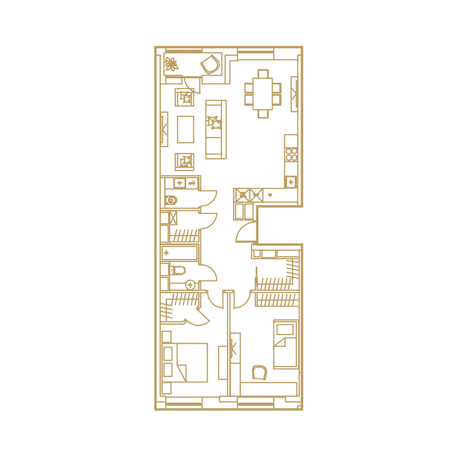 3-комнатные апартаменты в ЖК «Царская Площадь»