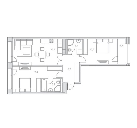 2-комнатная квартира в ЖК «LIFE-Кутузовский»
