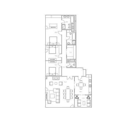 4-комнатная квартира в ЖК «LIFE-Кутузовский»