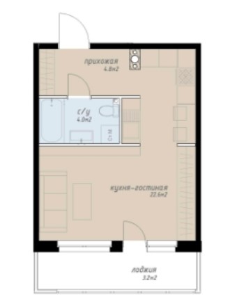 Студия в ЖК “Аалто”