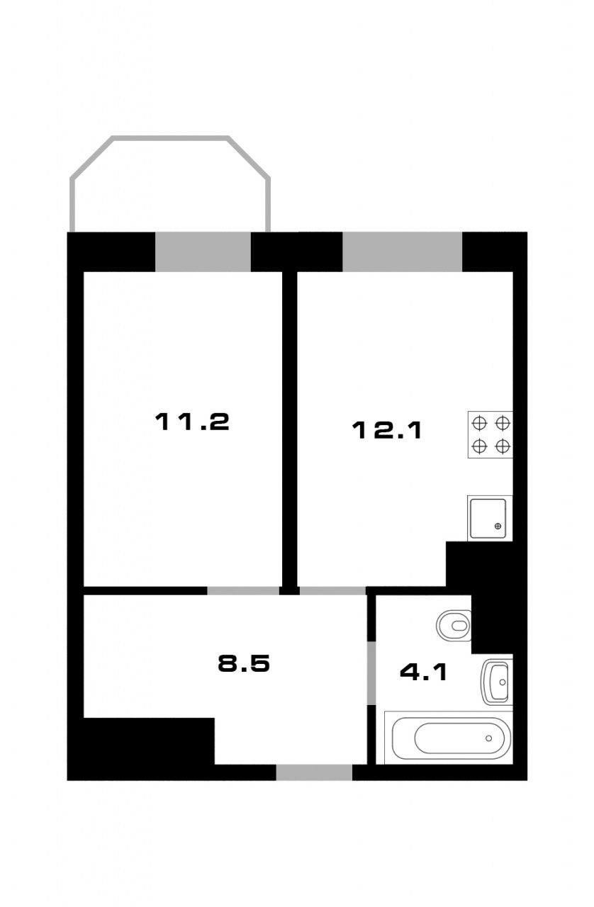 1-комнатная квартира в ЖК «Союзный» в Одинцово