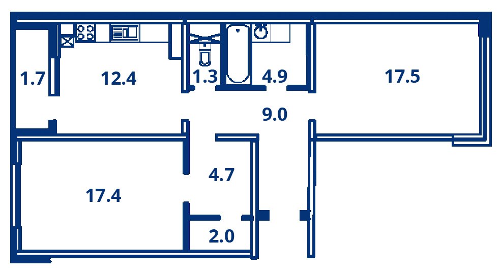 2-комнатная квартира в ЖК «Нахабино Ясное»
