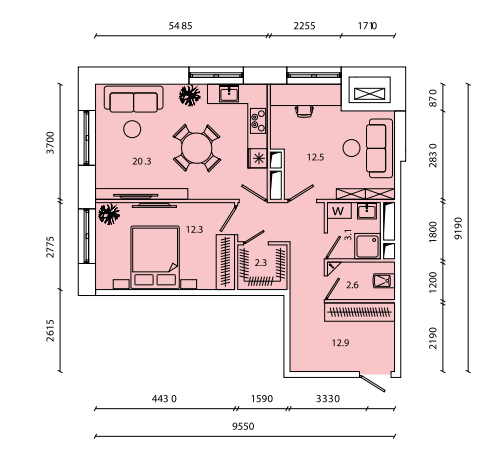 2-комнатная квартира в ЖК «Среда» Москва