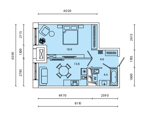 1-комнатная квартира в ЖК «Среда» Москва