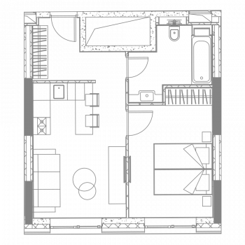 Квартиры в YES Ботанический сад: 1-комнатная квартира 38.4 м2 
