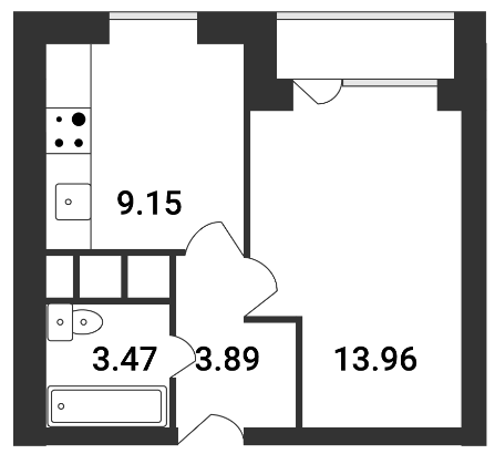 1-комнатная квартира в ЖК «Замитино»