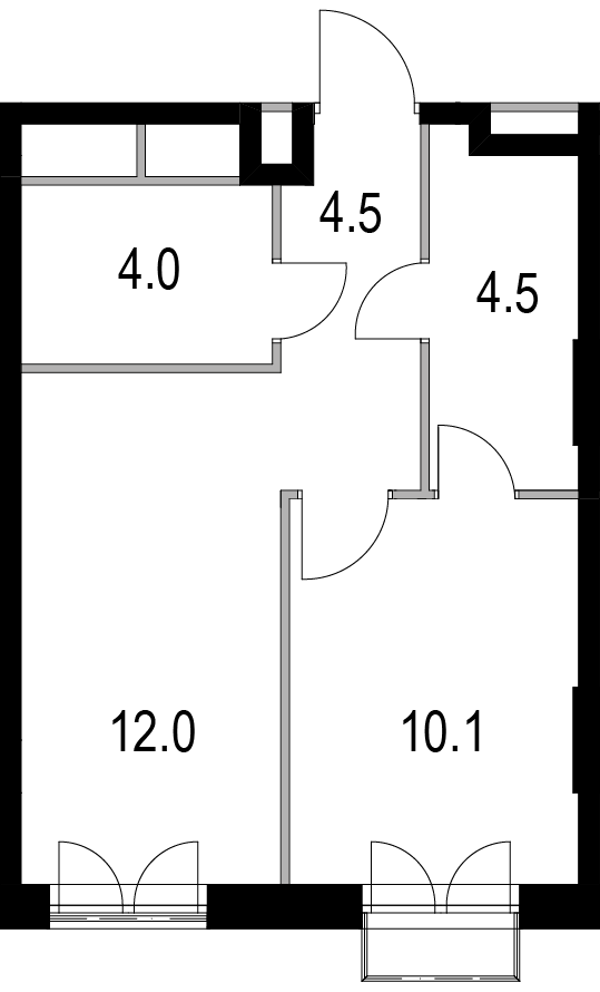 1-комнатные апартаменты в ЖК «Дом 128»