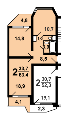2-комнатная квартира в ЖК «Первый Андреевский»