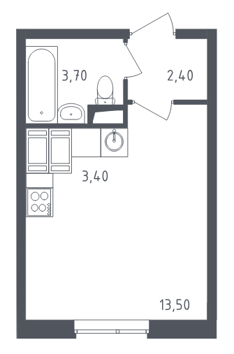 Студия в ЖК «Квартал Некрасовка»