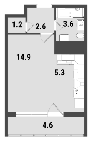 Студия в ЖК FoRest