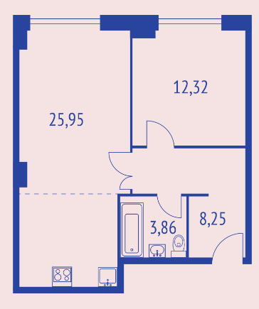 2-комнатная квартира в ЖК iLove