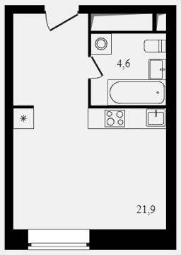 Студия в ЖК «Фонвизинский»