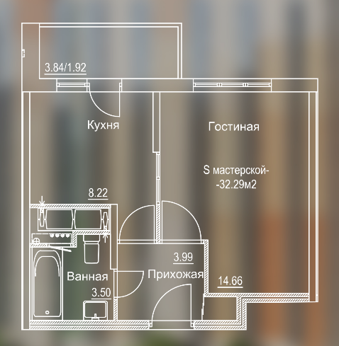 1-комнатная квартира в ЖК «Мир Митино»