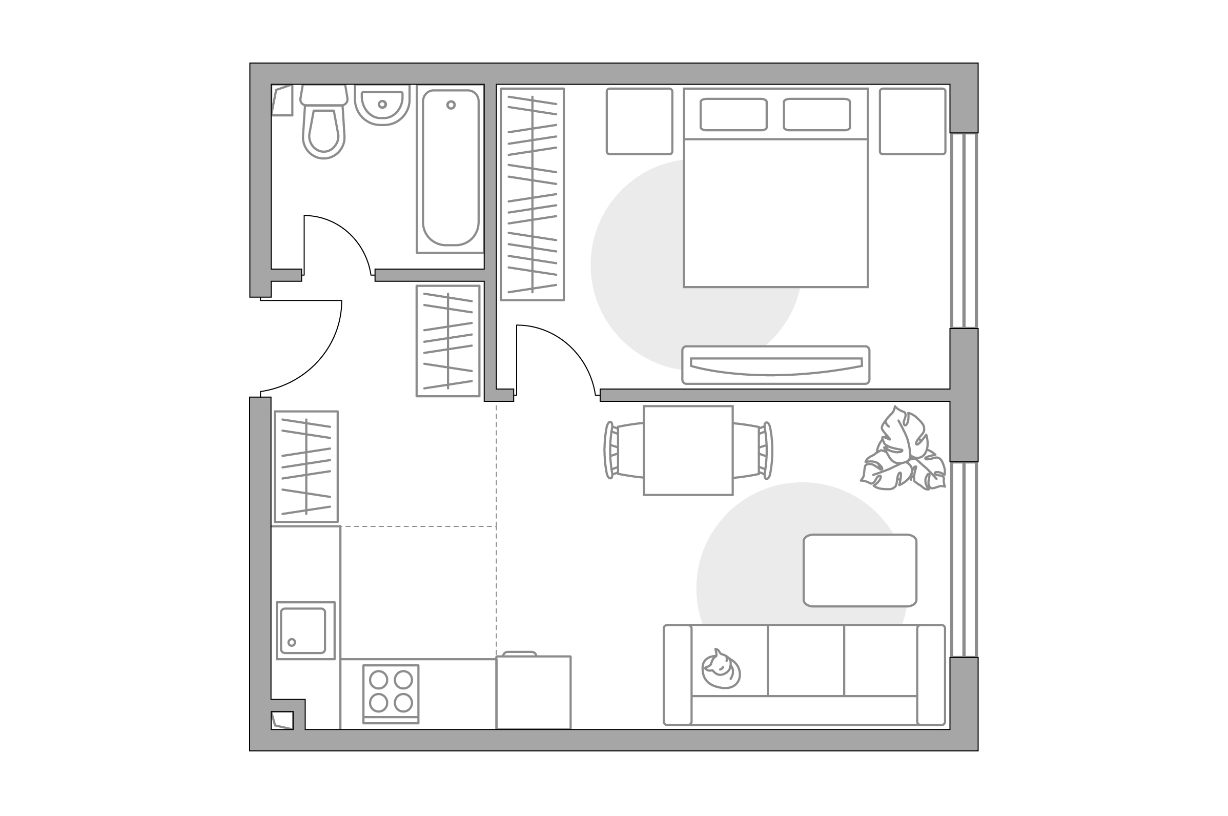 1-комнатная квартира в ЖК «Тринити»