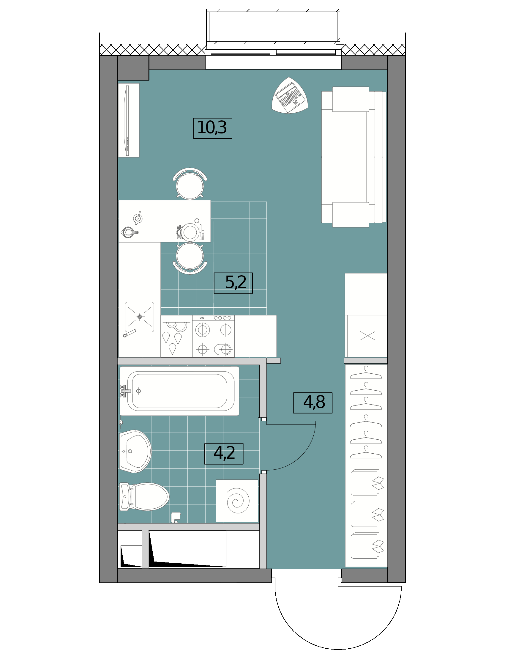 Студия в ЖК «Вестердам»