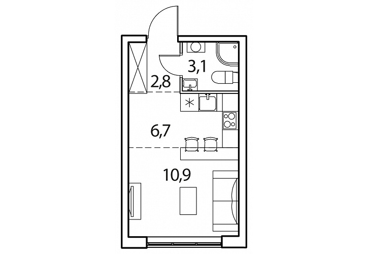 Студия в ЖК «Новый Зеленоград»