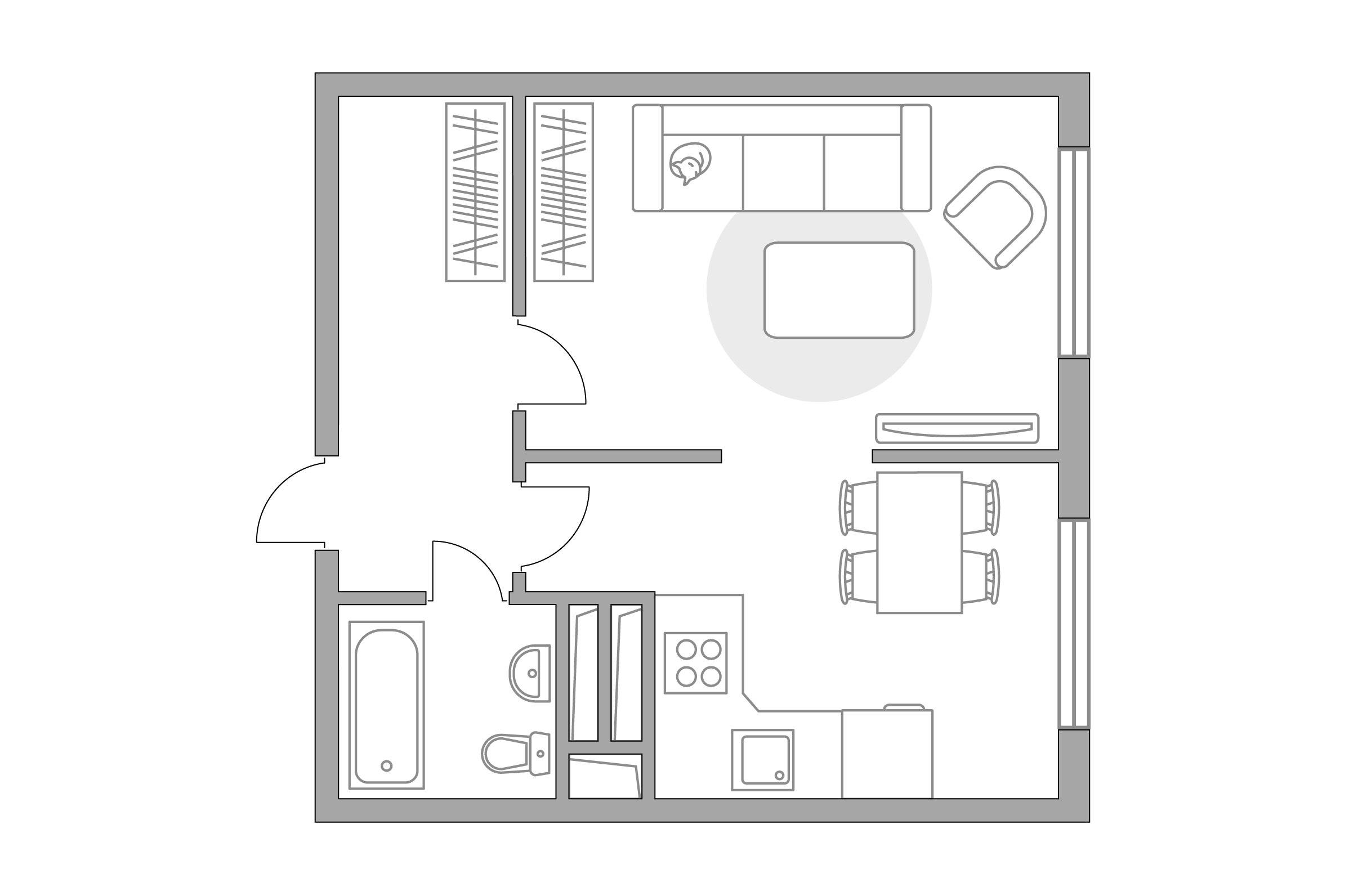 1-комнатная квартира в ЖК «Бригантина»