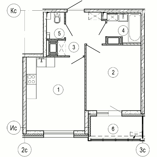 1-комнатная квартира в ЖК «Изумрудные холмы»