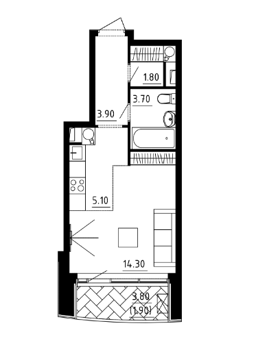Студия в ЖК Russian Design District