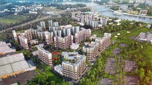 1-комнатные апартаменты 33.49 м2, 19-й этаж