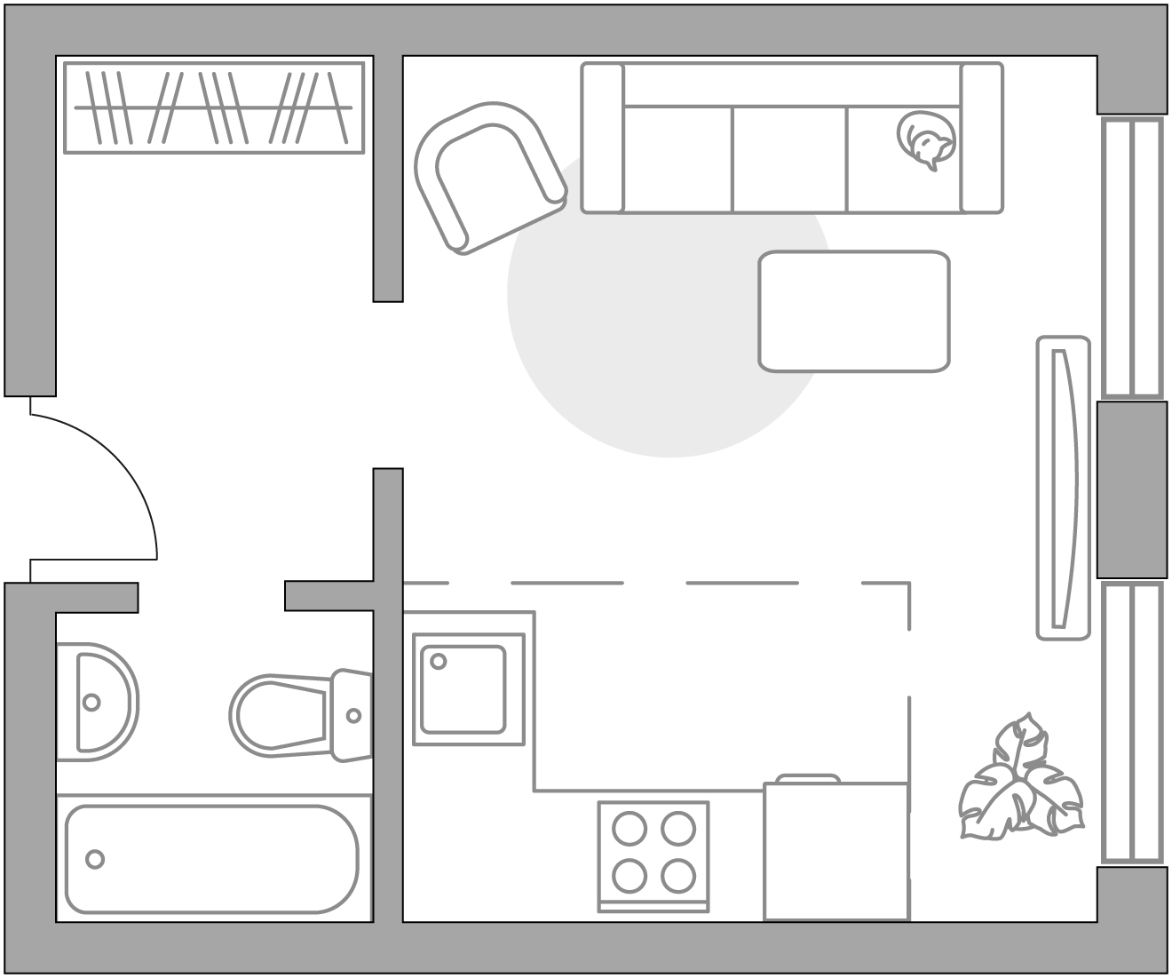 Студия в ЖК «Живописный»
