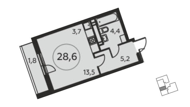 Студия в ЖК «Москва А101»