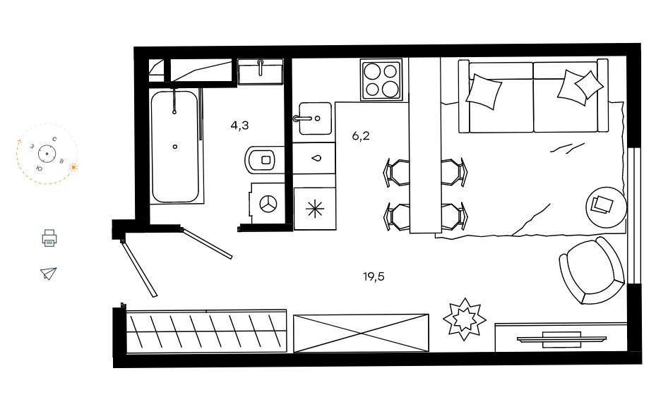 Студия в ЖК Level Донской