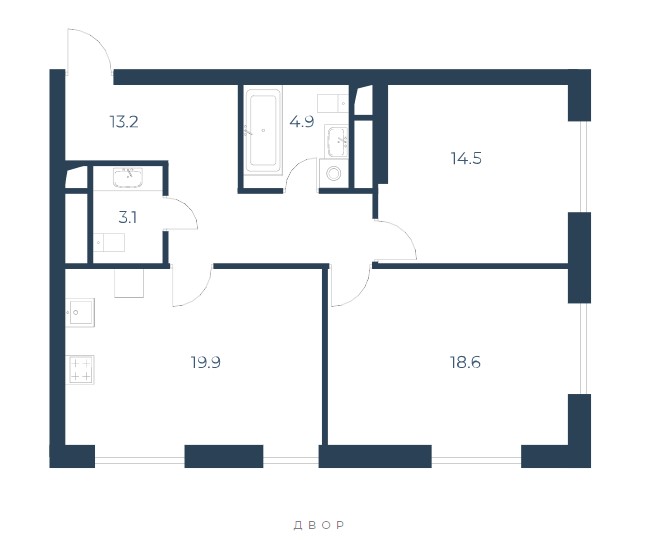2-комнатная квартира в ЖК «Интонация»
