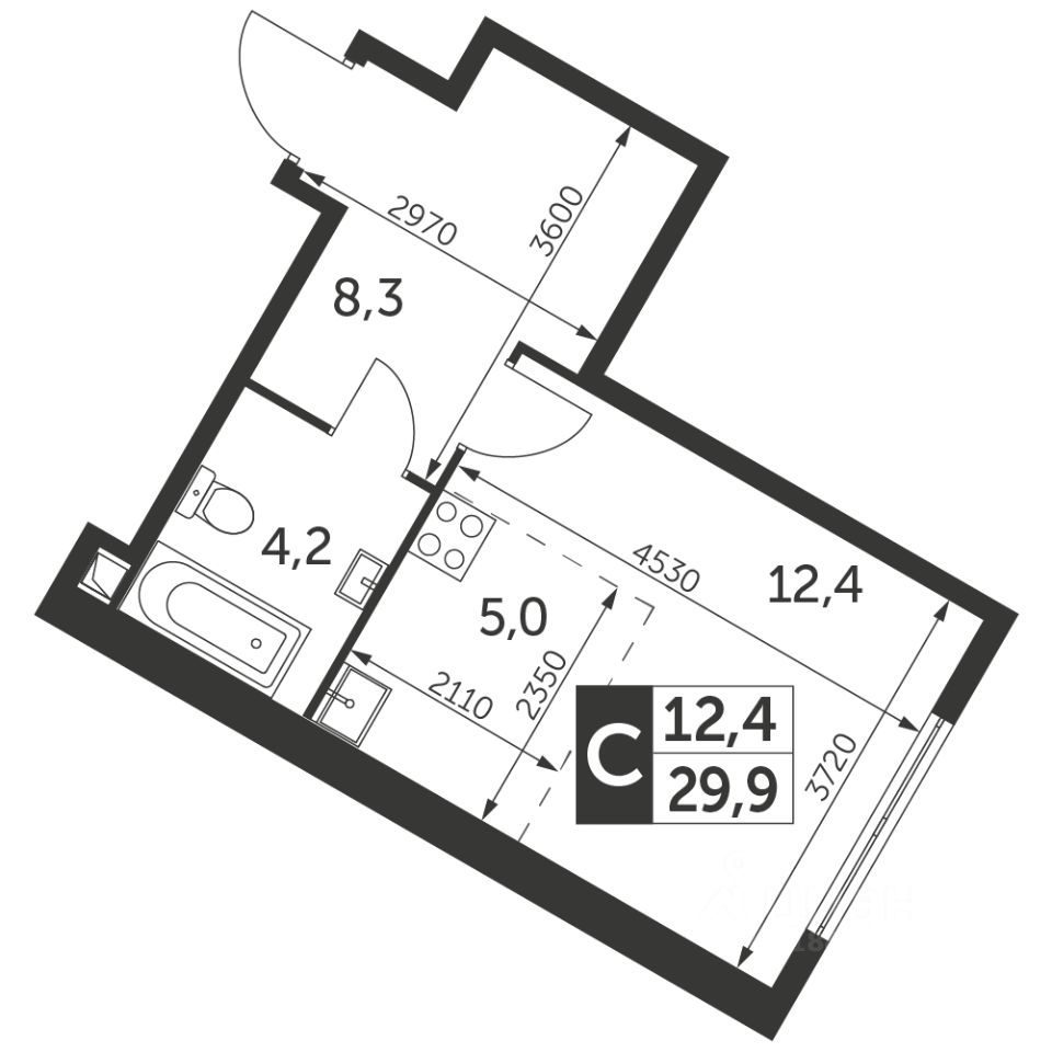 Студия в ЖК «Архитектор»