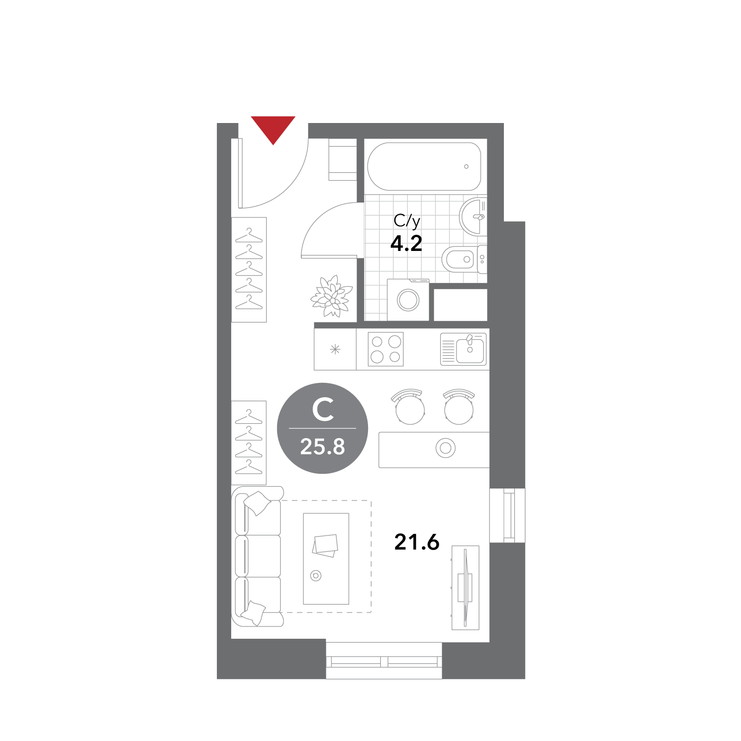 Студия в ЖК Voxhall