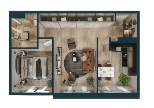 2-комнатная квартира в ЖК Level Нагатинская