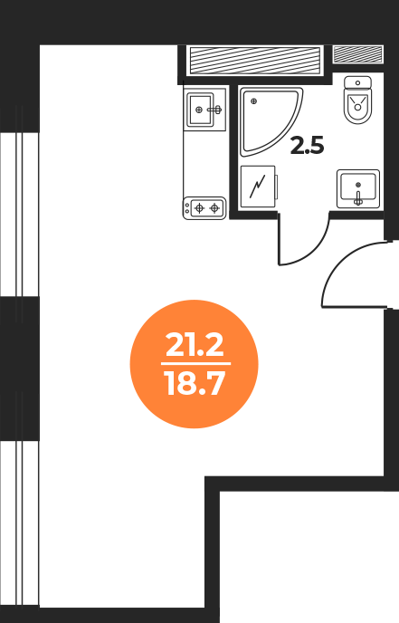 Студия в ЖК «Аминьевское шоссе, 5»