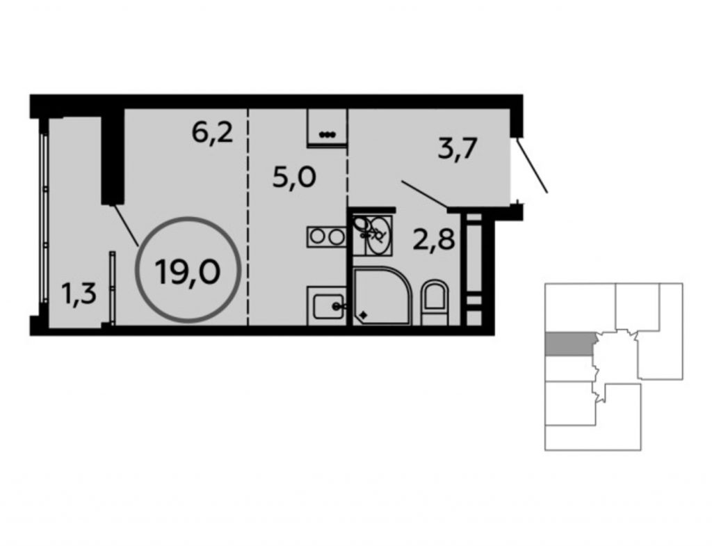 1-комнатная квартира в ЖК «Скандинавия» Москва