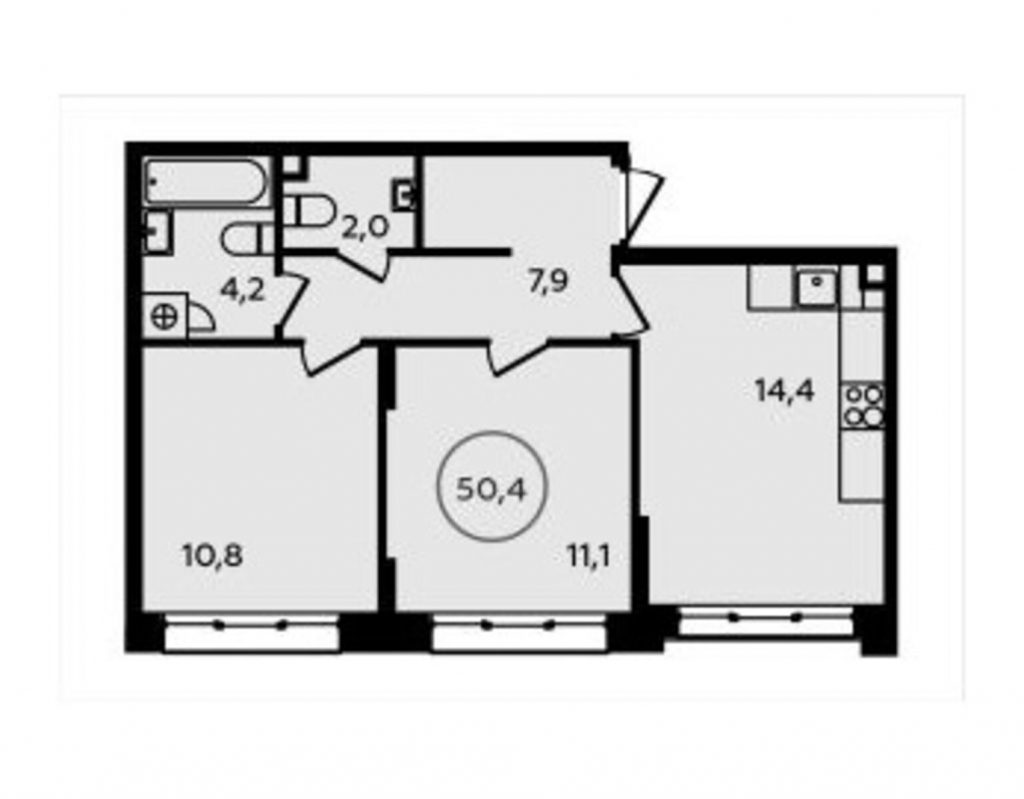 2-комнатная квартира в ЖК «Скандинавия» Москва