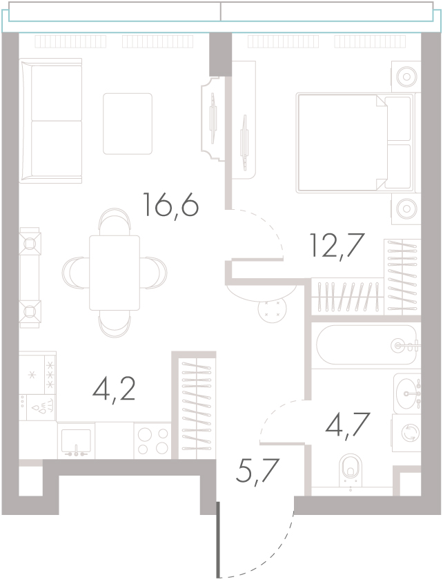 1-комнатная квартира в ЖК River Park Towers Кутузовский