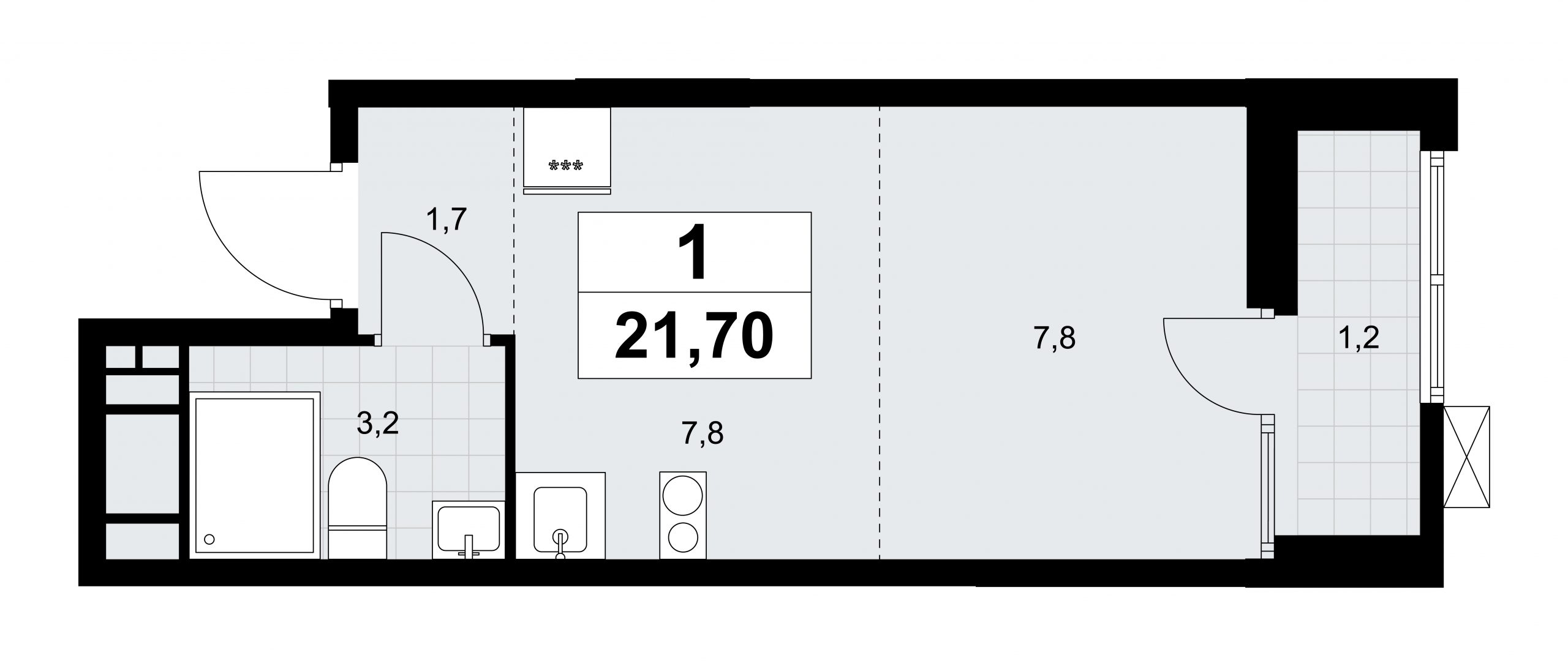 Студия в ЖК «Дзен-кварталы»