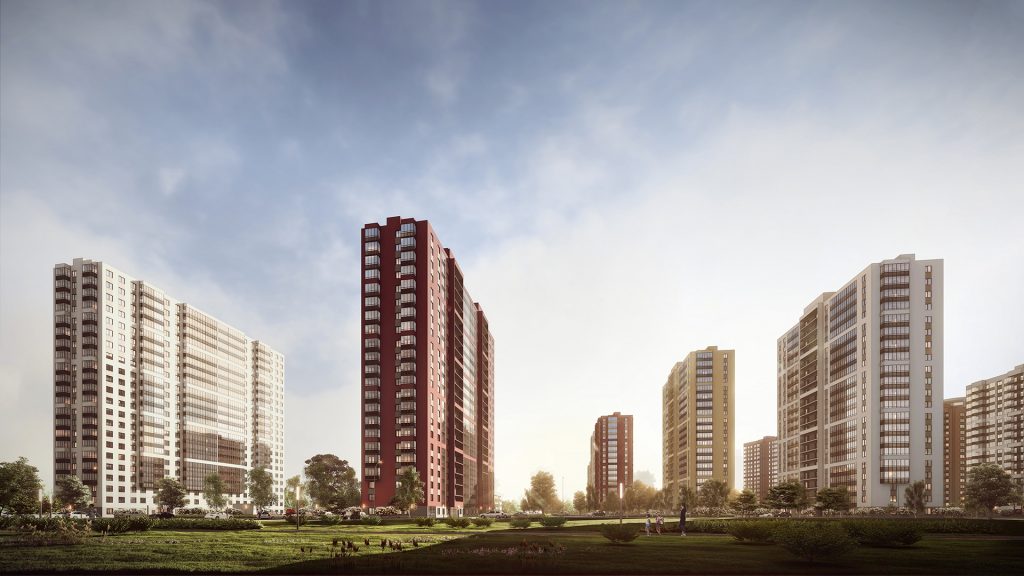 1-комнатные апартаменты 33.67 м2, 1-й этаж