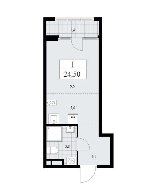 Студия в ЖК «Дом на Зорге»