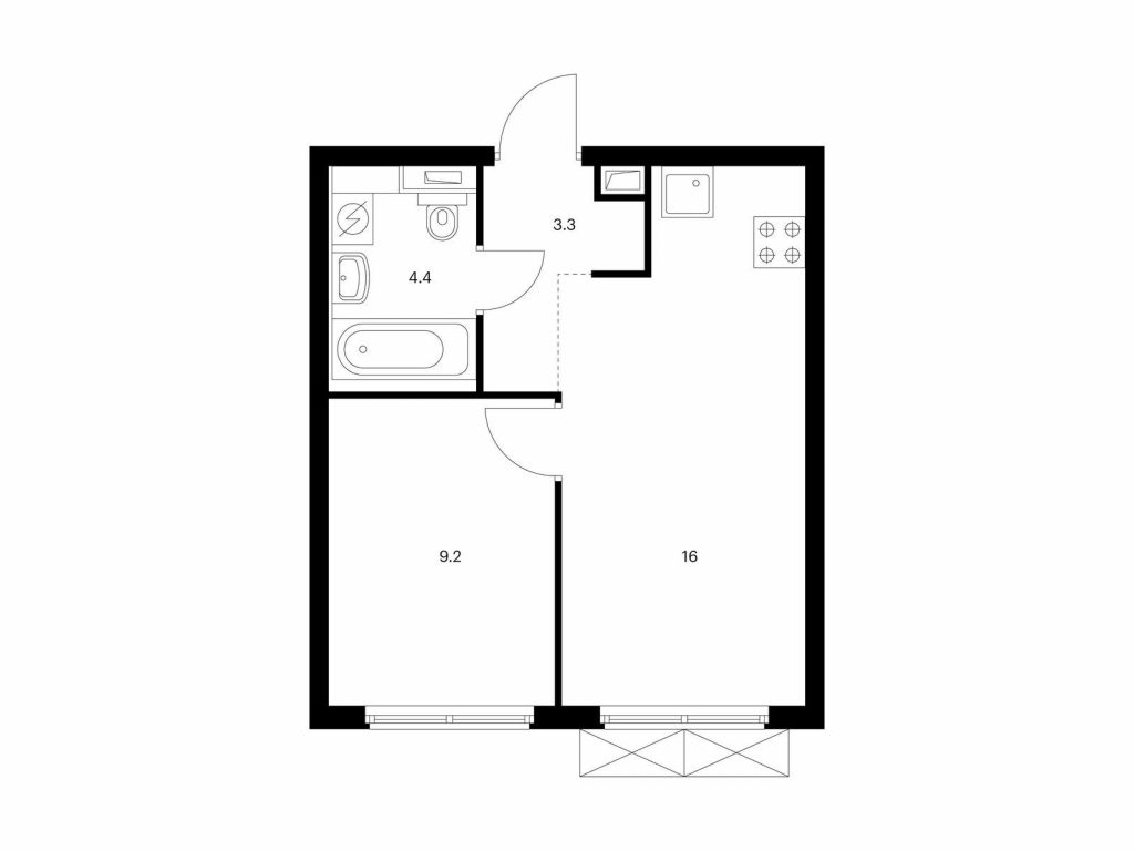 1-комнатная квартира в Жилой район Holland park