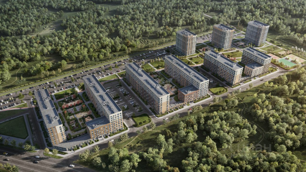 2-комнатная квартира 45.7 м2, 1-й этаж
